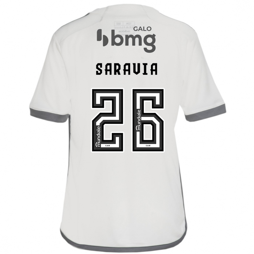 Herren Fußball Renzo Saravia #26 Cremefarben Auswärtstrikot Trikot 2024/25 T-Shirt Luxemburg