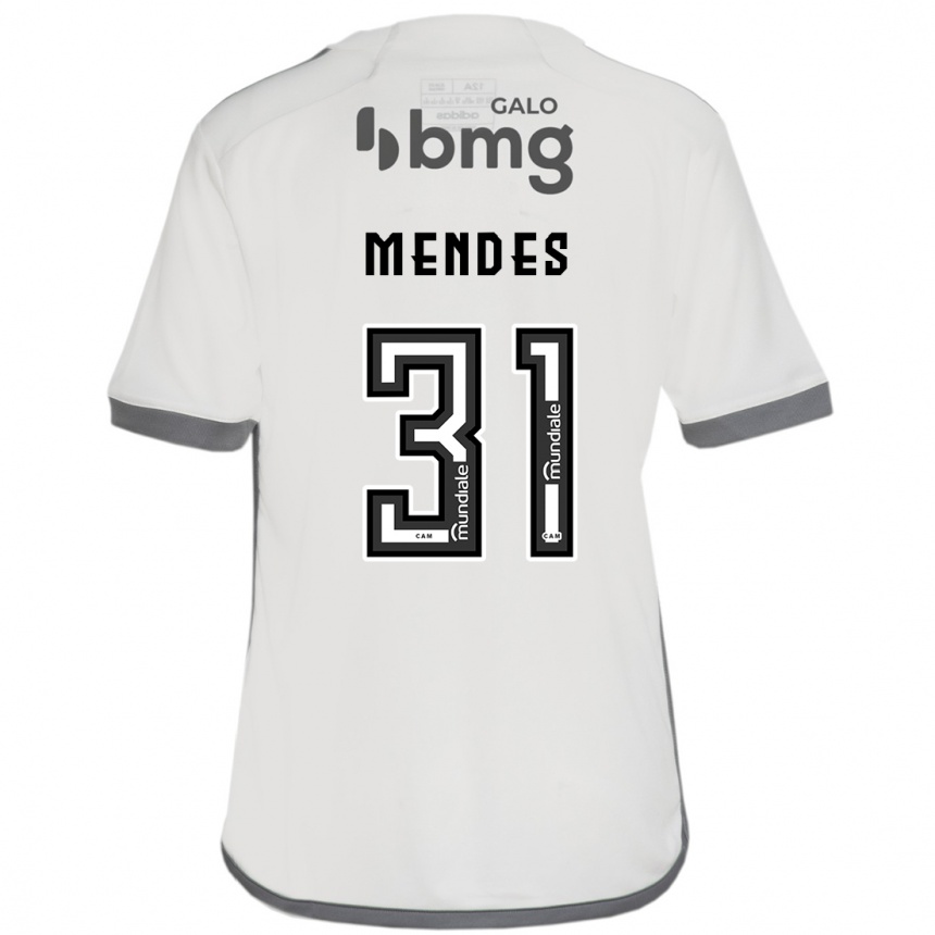 Herren Fußball Matheus Mendes #31 Cremefarben Auswärtstrikot Trikot 2024/25 T-Shirt Luxemburg