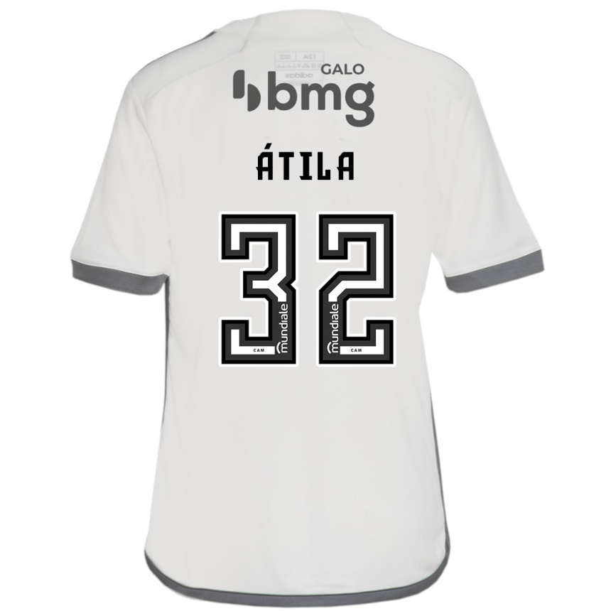 Herren Fußball Gabriel Átila #32 Cremefarben Auswärtstrikot Trikot 2024/25 T-Shirt Luxemburg