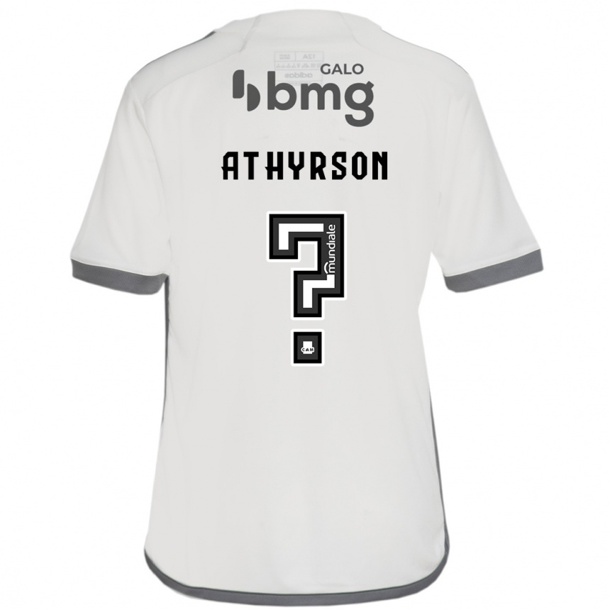 Herren Fußball Athyrson #0 Cremefarben Auswärtstrikot Trikot 2024/25 T-Shirt Luxemburg