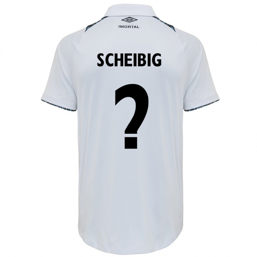 Herren Fußball Felipe Scheibig #0 Weiß Blau Auswärtstrikot Trikot 2024/25 T-Shirt Luxemburg