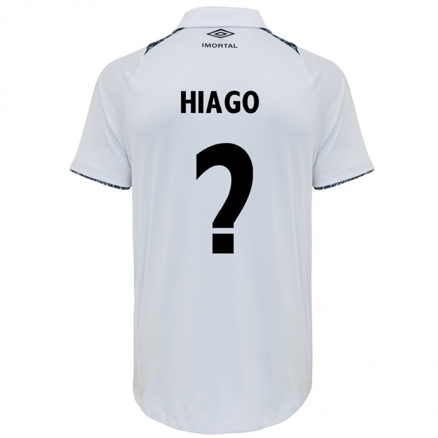 Herren Fußball Hiago #0 Weiß Blau Auswärtstrikot Trikot 2024/25 T-Shirt Luxemburg