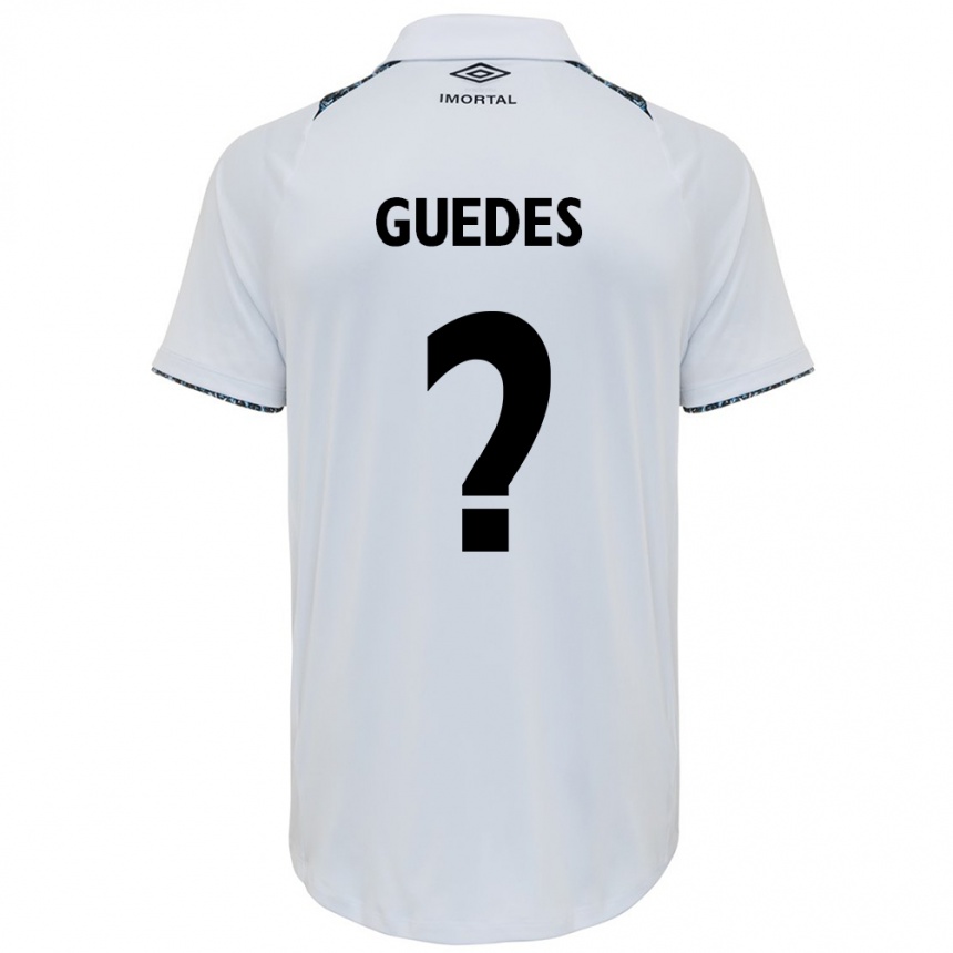 Herren Fußball Guilherme Guedes #0 Weiß Blau Auswärtstrikot Trikot 2024/25 T-Shirt Luxemburg