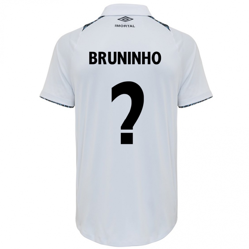 Herren Fußball Bruninho #0 Weiß Blau Auswärtstrikot Trikot 2024/25 T-Shirt Luxemburg