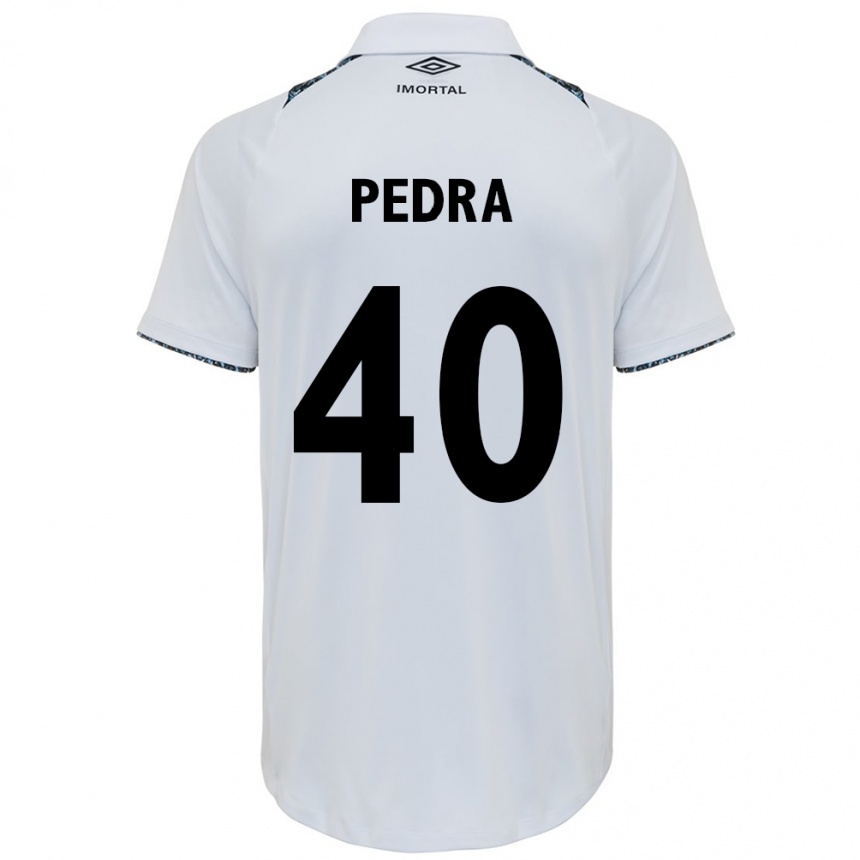 Herren Fußball Duda Pedra #40 Weiß Blau Auswärtstrikot Trikot 2024/25 T-Shirt Luxemburg