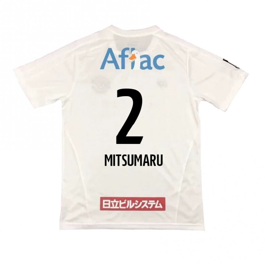 Herren Fußball Hiromu Mitsumaru #2 Weiß Schwarz Auswärtstrikot Trikot 2024/25 T-Shirt Luxemburg