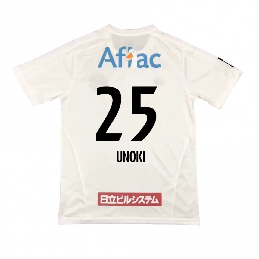 Herren Fußball Fumiya Unoki #25 Weiß Schwarz Auswärtstrikot Trikot 2024/25 T-Shirt Luxemburg