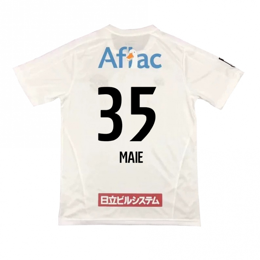 Herren Fußball Hidetaka Maie #35 Weiß Schwarz Auswärtstrikot Trikot 2024/25 T-Shirt Luxemburg