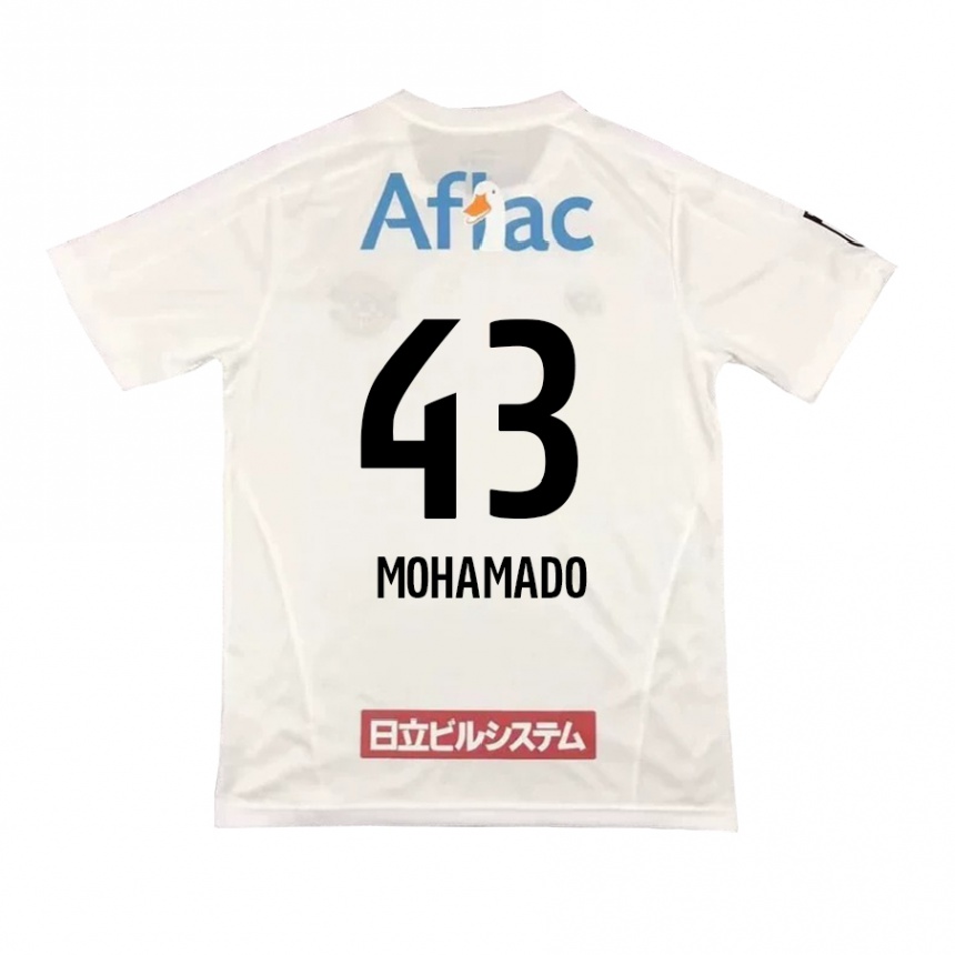 Herren Fußball Faruzansana Mohamado #43 Weiß Schwarz Auswärtstrikot Trikot 2024/25 T-Shirt Luxemburg