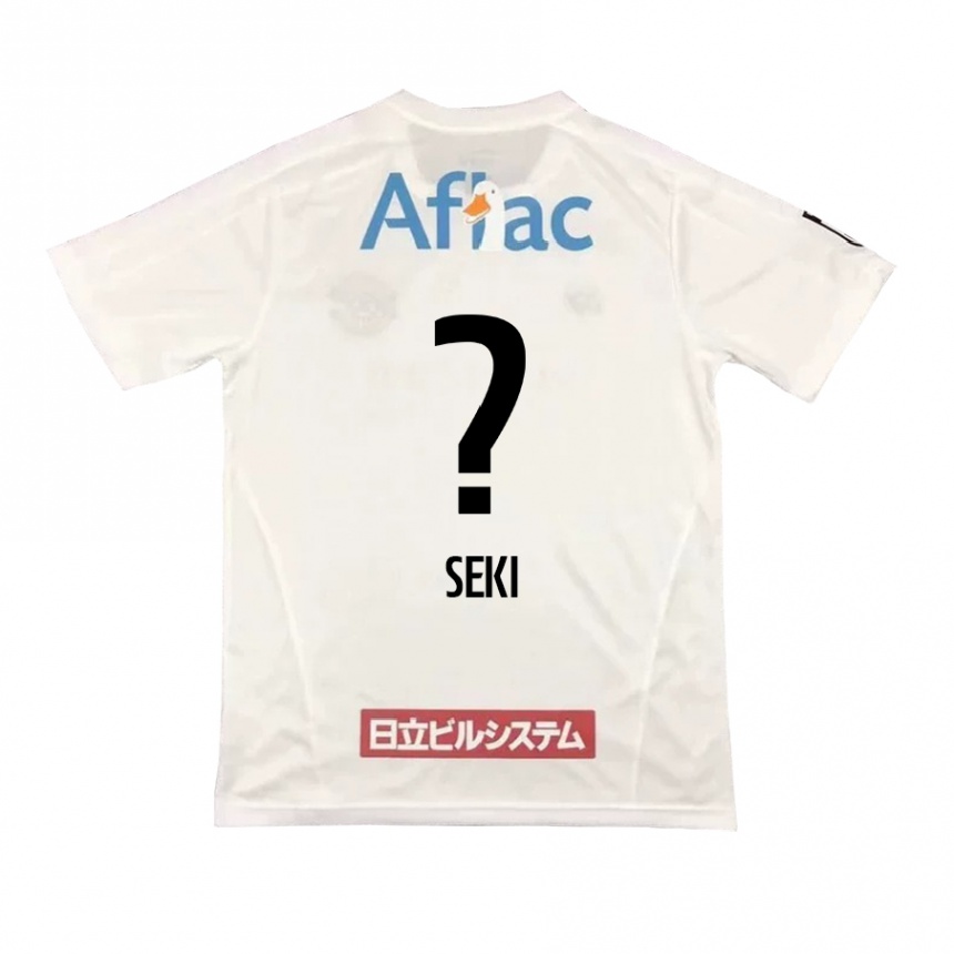 Herren Fußball Yuto Seki #0 Weiß Schwarz Auswärtstrikot Trikot 2024/25 T-Shirt Luxemburg