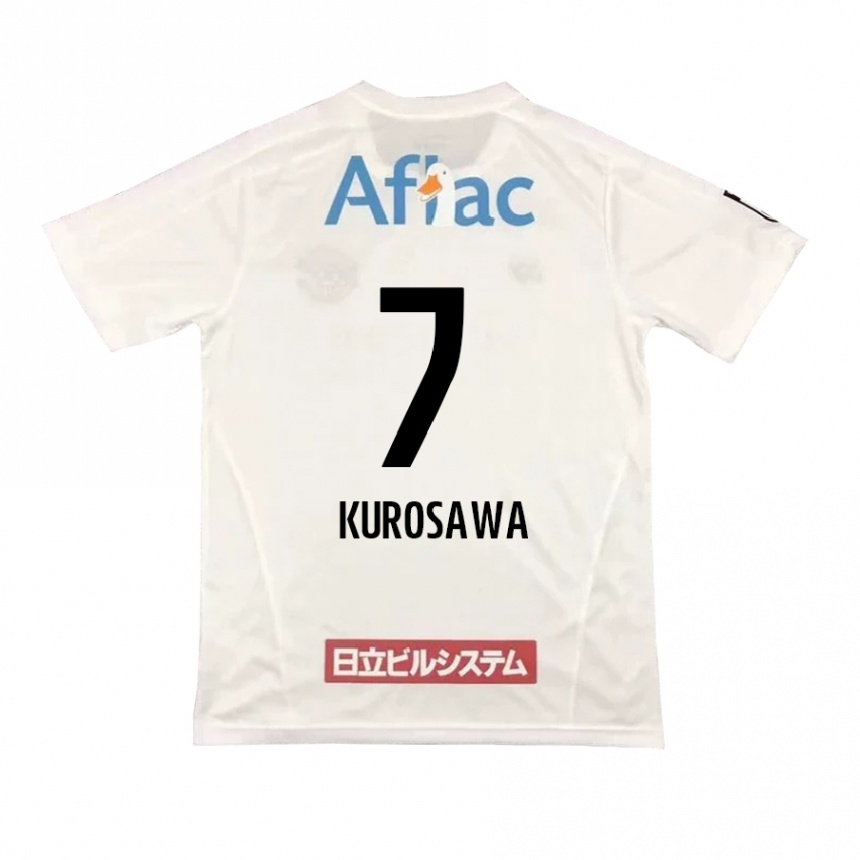 Herren Fußball Shido Kurosawa #7 Weiß Schwarz Auswärtstrikot Trikot 2024/25 T-Shirt Luxemburg