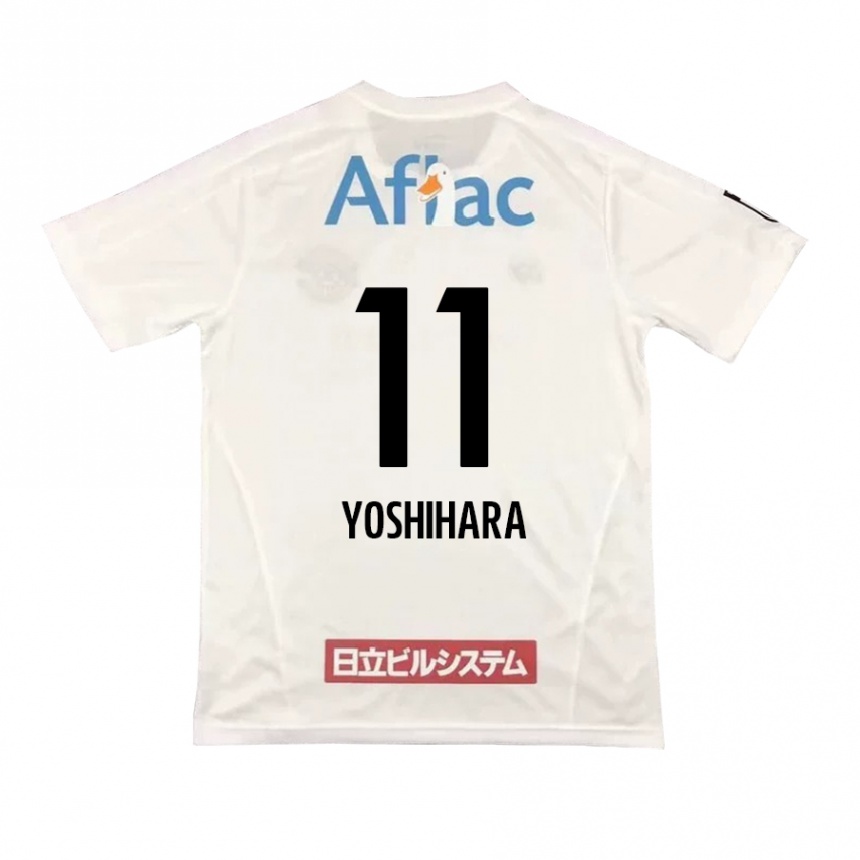 Herren Fußball Futo Yoshihara #11 Weiß Schwarz Auswärtstrikot Trikot 2024/25 T-Shirt Luxemburg