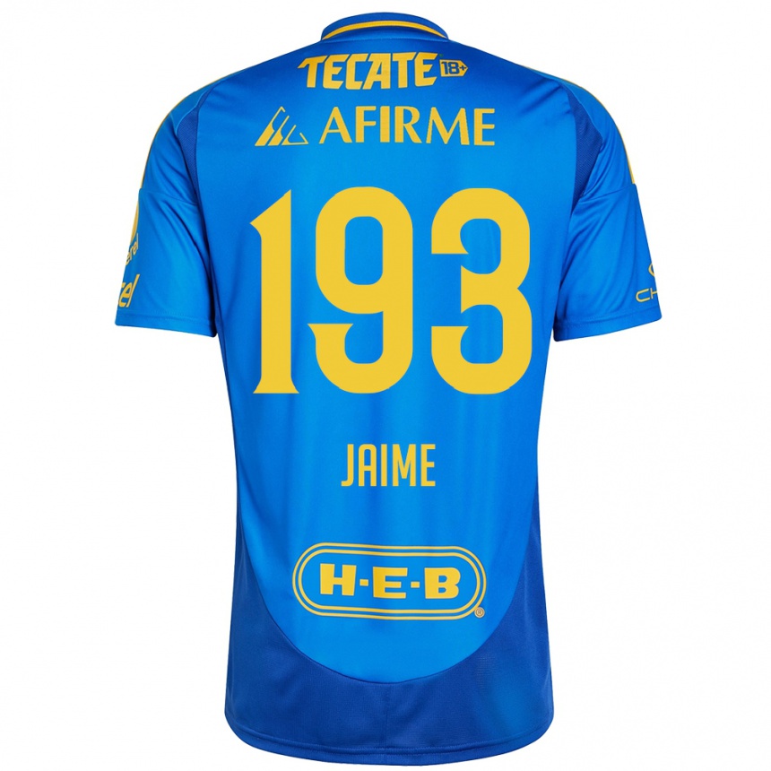 Herren Fußball Kenneth Jaime #193 Blau Gelb Auswärtstrikot Trikot 2024/25 T-Shirt Luxemburg