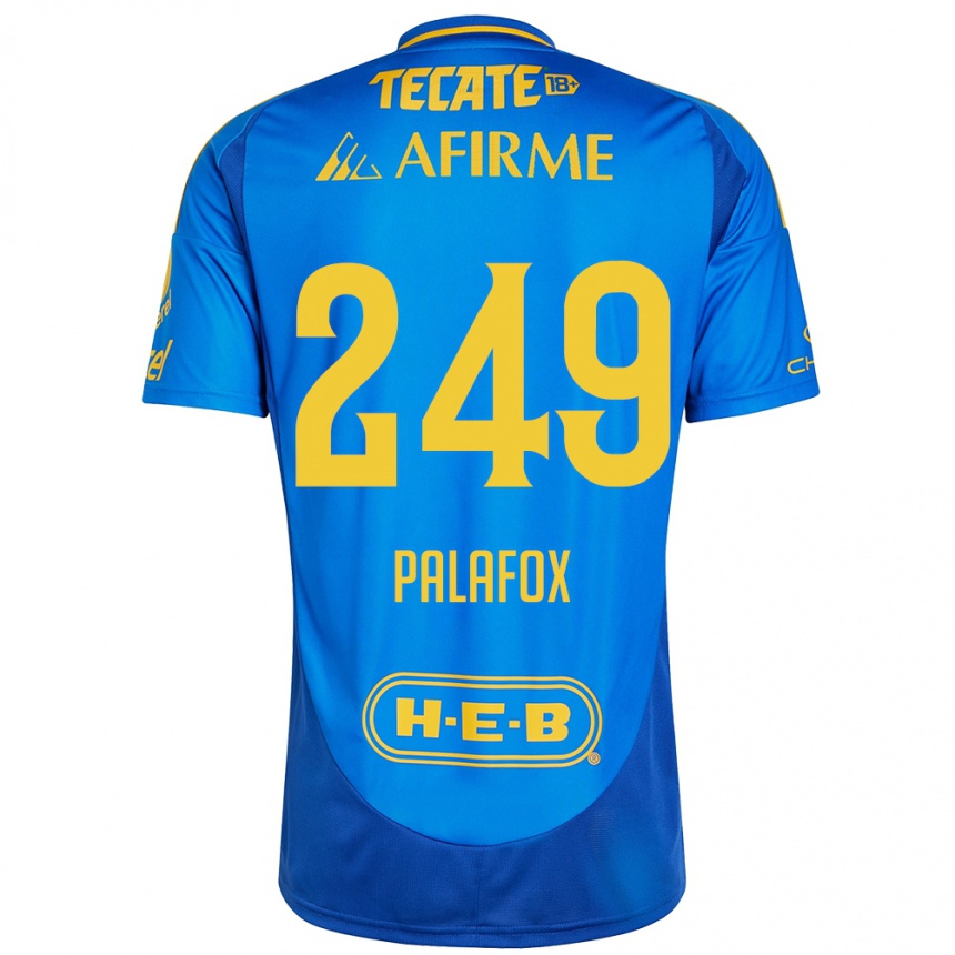 Herren Fußball José Palafox #249 Blau Gelb Auswärtstrikot Trikot 2024/25 T-Shirt Luxemburg