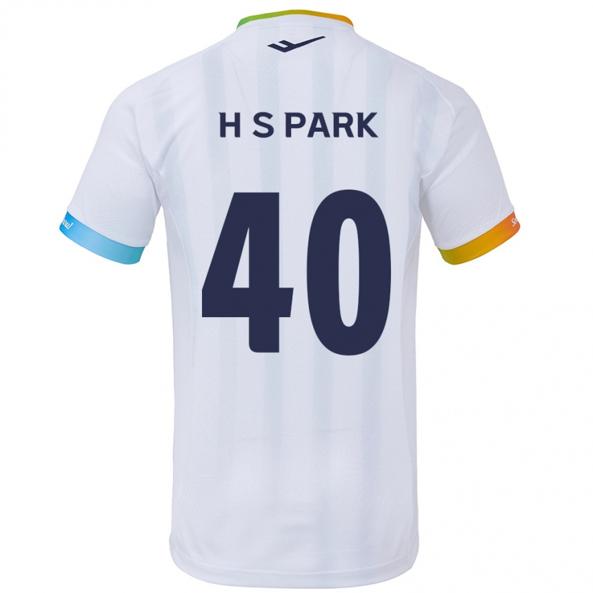 Herren Fußball Seong-Hun Park #40 Weiß Blau Auswärtstrikot Trikot 2024/25 T-Shirt Luxemburg