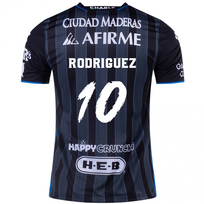 Herren Fußball Lucas Rodríguez #10 Weiß Schwarz Auswärtstrikot Trikot 2024/25 T-Shirt Luxemburg