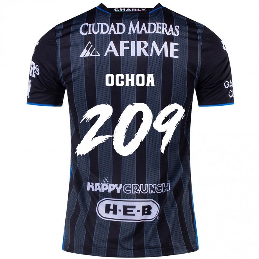 Herren Fußball José Ochoa #209 Weiß Schwarz Auswärtstrikot Trikot 2024/25 T-Shirt Luxemburg