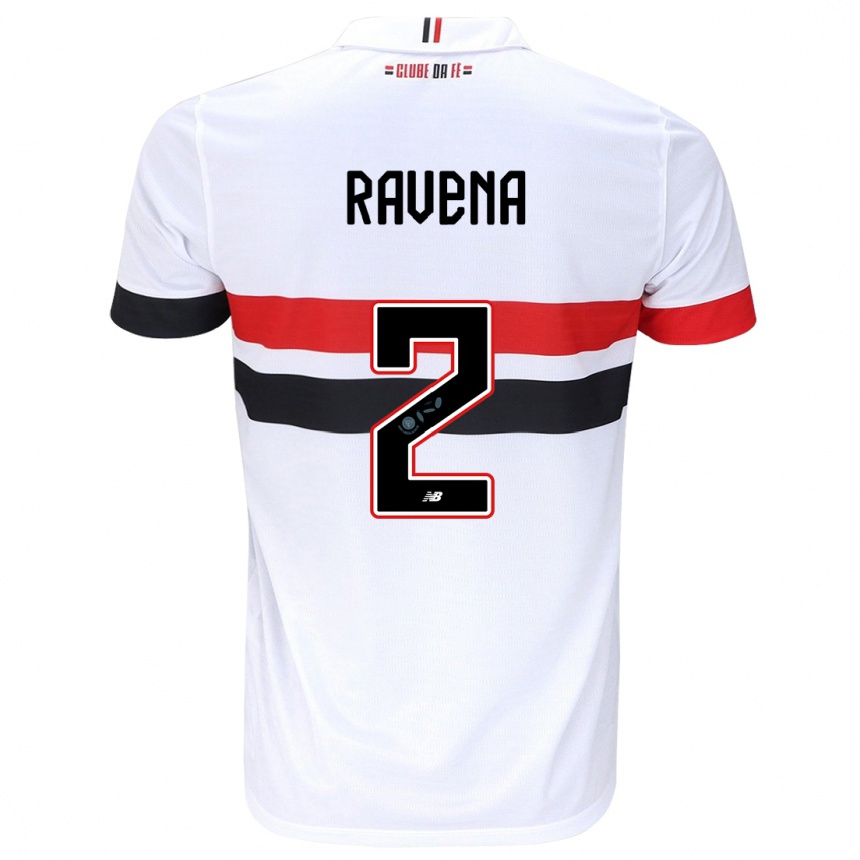 Damen Fußball Ravena #2 Weiß Rot Schwarz Heimtrikot Trikot 2024/25 T-Shirt Luxemburg