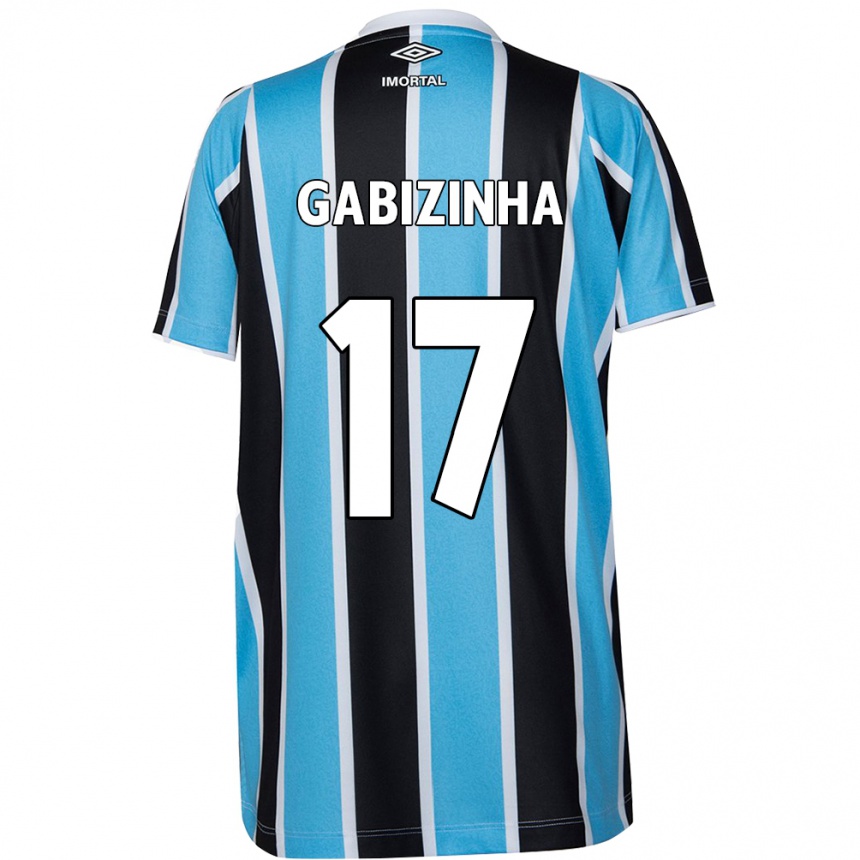 Damen Fußball Gabizinha #17 Blau Schwarz Weiß Heimtrikot Trikot 2024/25 T-Shirt Luxemburg