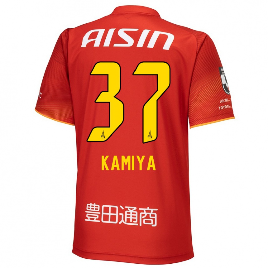 Damen Fußball Kiichi Kamiya #37 Rot Weiß Gelb Heimtrikot Trikot 2024/25 T-Shirt Luxemburg