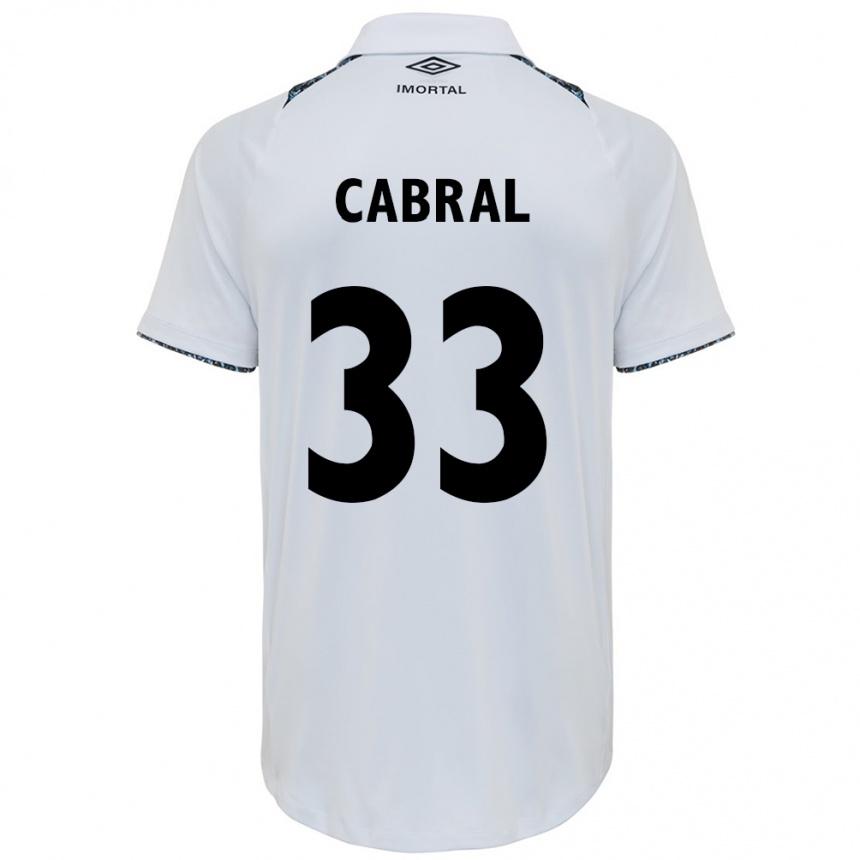 Damen Fußball Rafael Cabral #33 Weiß Blau Auswärtstrikot Trikot 2024/25 T-Shirt Luxemburg