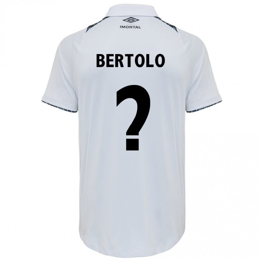 Damen Fußball Mateus Bertolo #0 Weiß Blau Auswärtstrikot Trikot 2024/25 T-Shirt Luxemburg