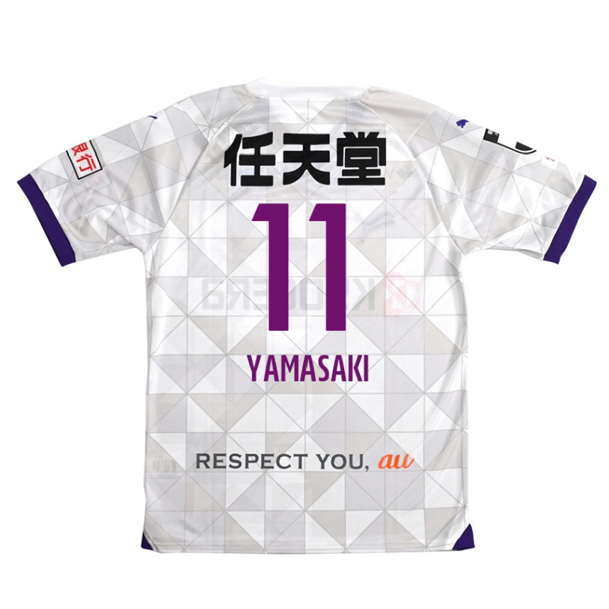 Damen Fußball Ryogo Yamasaki #11 Weiß Lila Auswärtstrikot Trikot 2024/25 T-Shirt Luxemburg