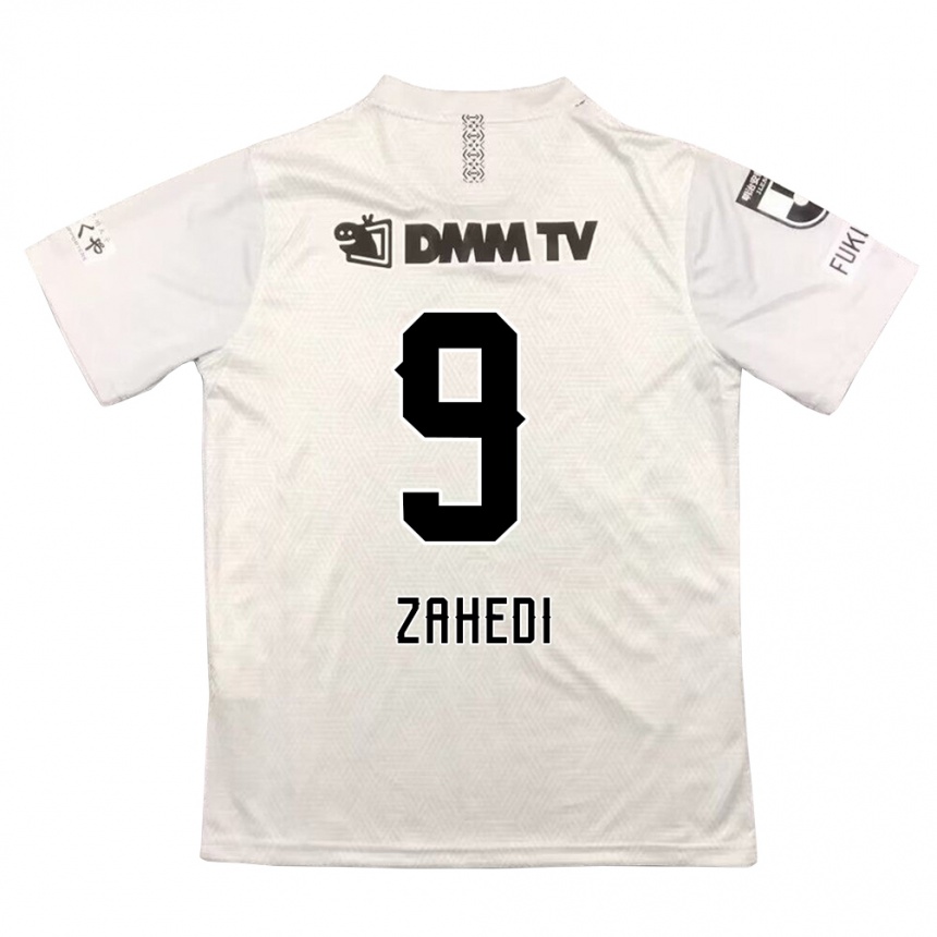 Damen Fußball Shahab Zahedi #9 Grauschwarz Auswärtstrikot Trikot 2024/25 T-Shirt Luxemburg