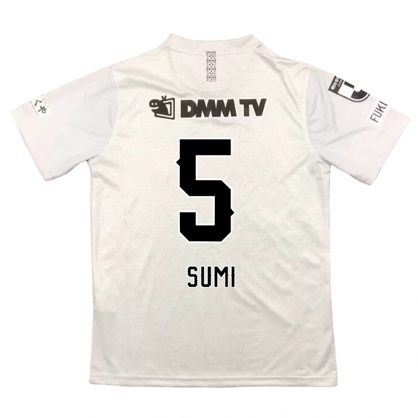 Damen Fußball Kotaro Sumi #5 Grauschwarz Auswärtstrikot Trikot 2024/25 T-Shirt Luxemburg