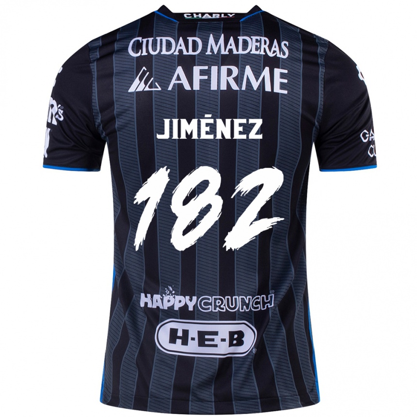 Damen Fußball Carlos Jiménez #182 Weiß Schwarz Auswärtstrikot Trikot 2024/25 T-Shirt Luxemburg