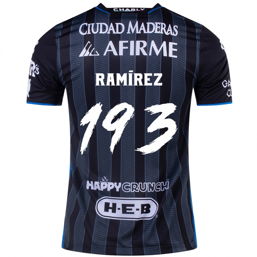 Damen Fußball Ángel Ramírez #193 Weiß Schwarz Auswärtstrikot Trikot 2024/25 T-Shirt Luxemburg