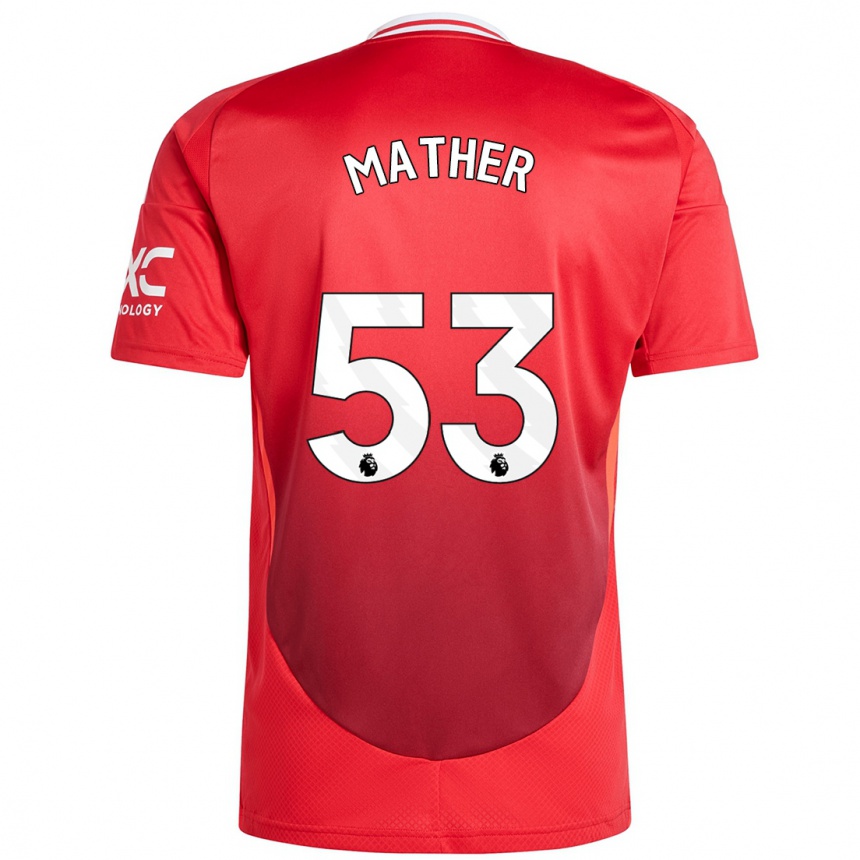 Kinder Fußball Sam Mather #53 Hellrot Heimtrikot Trikot 2024/25 T-Shirt Luxemburg