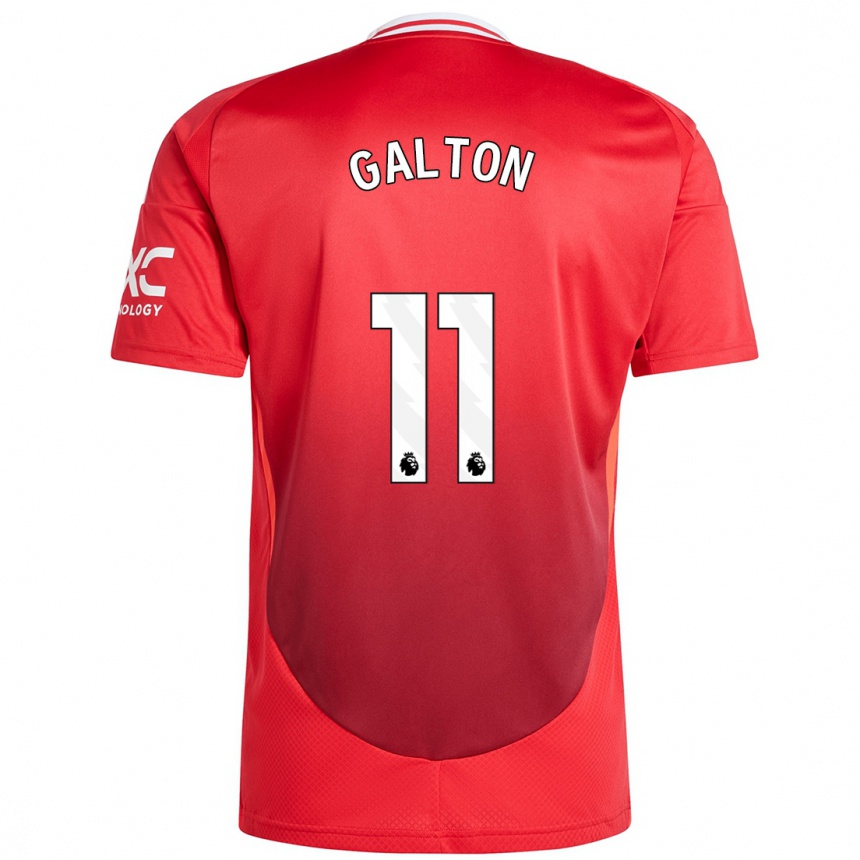 Kinder Fußball Leah Galton #11 Hellrot Heimtrikot Trikot 2024/25 T-Shirt Luxemburg