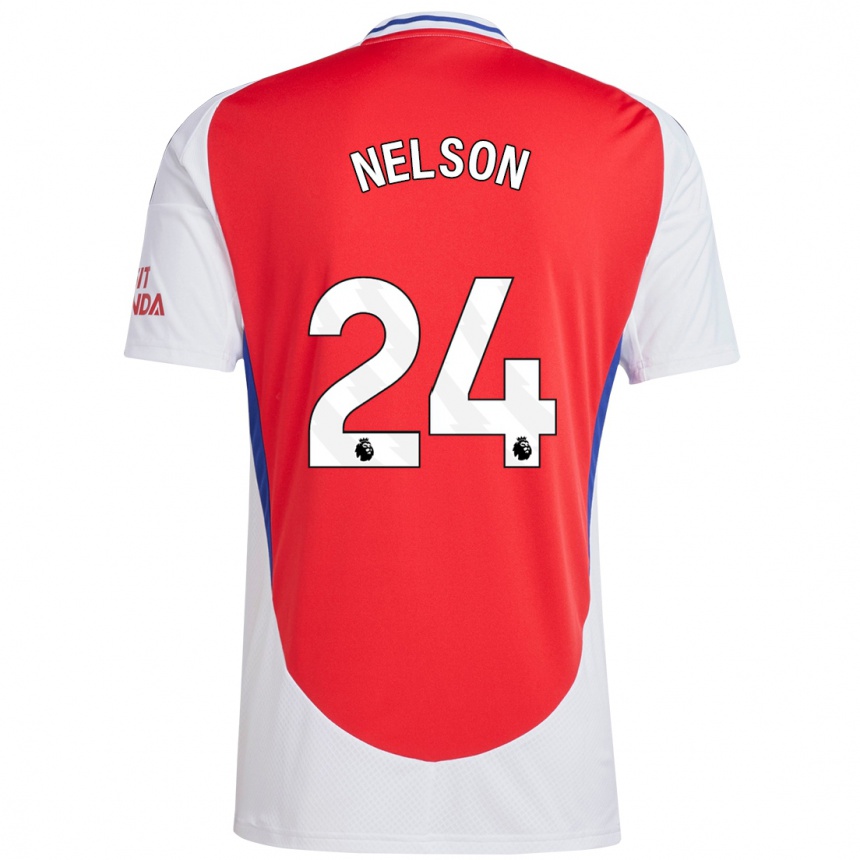 Kinder Fußball Reiss Nelson #24 Rot Weiß Heimtrikot Trikot 2024/25 T-Shirt Luxemburg