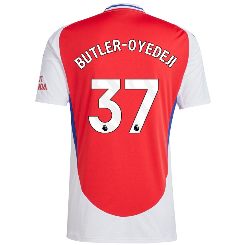 Kinder Fußball Nathan Butler-Oyedeji #37 Rot Weiß Heimtrikot Trikot 2024/25 T-Shirt Luxemburg