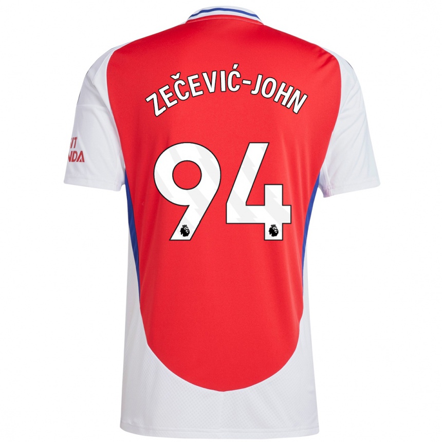 Kinder Fußball Louis Zečević-John #94 Rot Weiß Heimtrikot Trikot 2024/25 T-Shirt Luxemburg