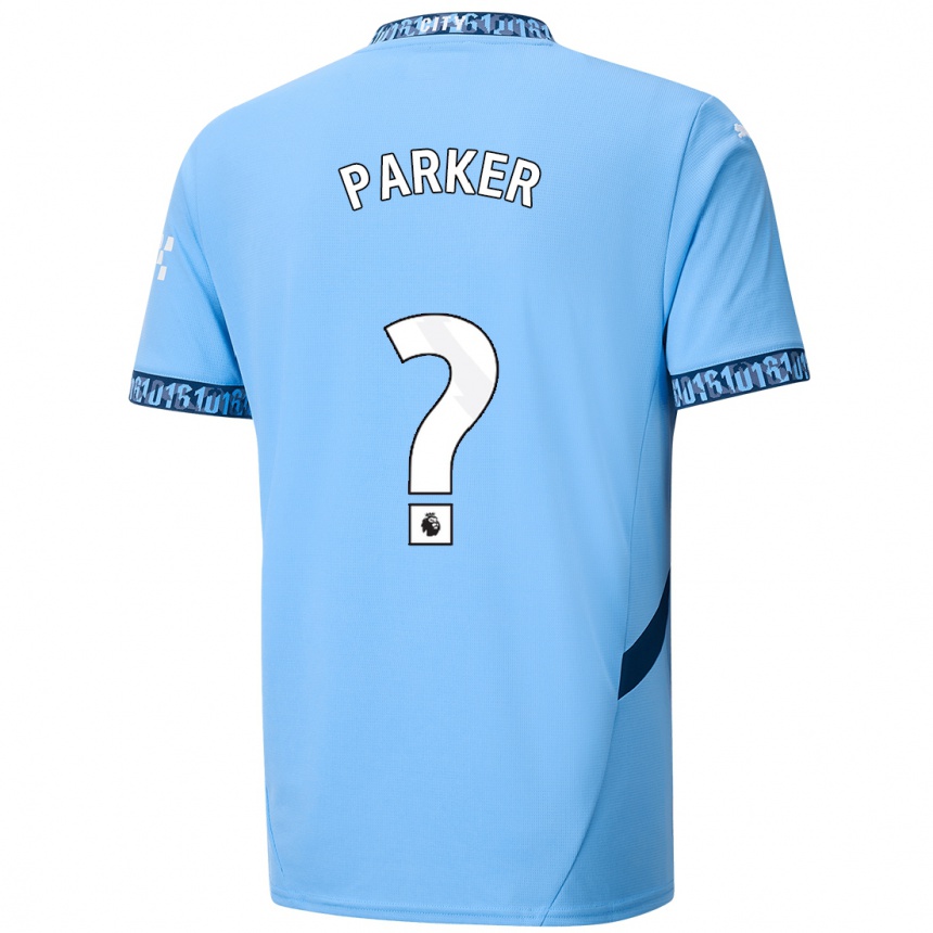 Kinder Fußball Harrison Parker #0 Marineblau Heimtrikot Trikot 2024/25 T-Shirt Luxemburg