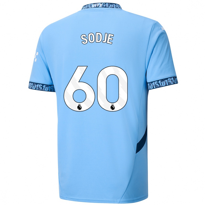 Kinder Fußball Tai Sodje #60 Marineblau Heimtrikot Trikot 2024/25 T-Shirt Luxemburg