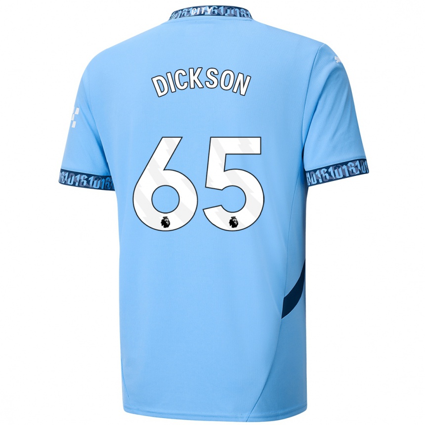 Kinder Fußball Will Dickson #65 Marineblau Heimtrikot Trikot 2024/25 T-Shirt Luxemburg