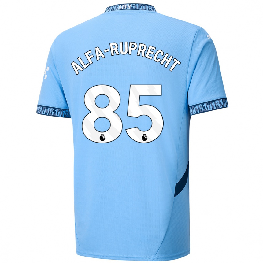 Kinder Fußball Farid Alfa-Ruprecht #85 Marineblau Heimtrikot Trikot 2024/25 T-Shirt Luxemburg