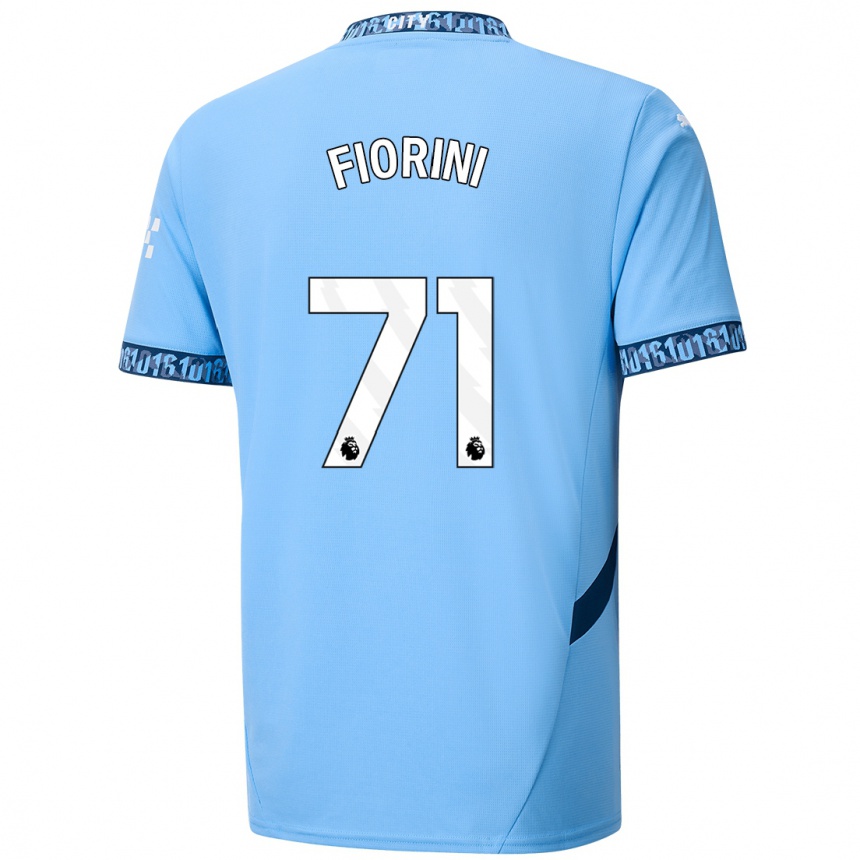 Kinder Fußball Lewis Fiorini #71 Marineblau Heimtrikot Trikot 2024/25 T-Shirt Luxemburg