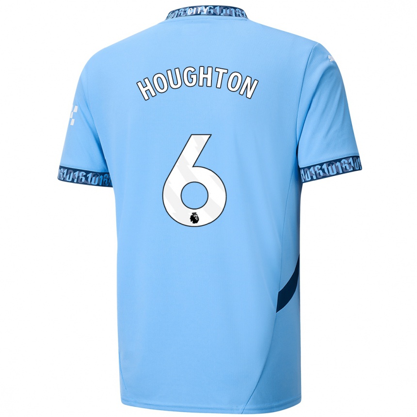 Kinder Fußball Steph Houghton #6 Marineblau Heimtrikot Trikot 2024/25 T-Shirt Luxemburg