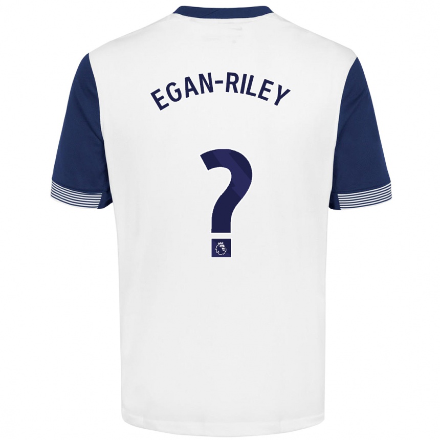 Kinder Fußball Roman Egan-Riley #0 Weiß Blau Heimtrikot Trikot 2024/25 T-Shirt Luxemburg