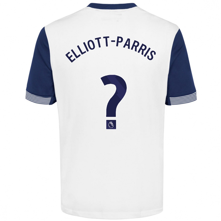 Kinder Fußball Reiss Elliott-Parris #0 Weiß Blau Heimtrikot Trikot 2024/25 T-Shirt Luxemburg