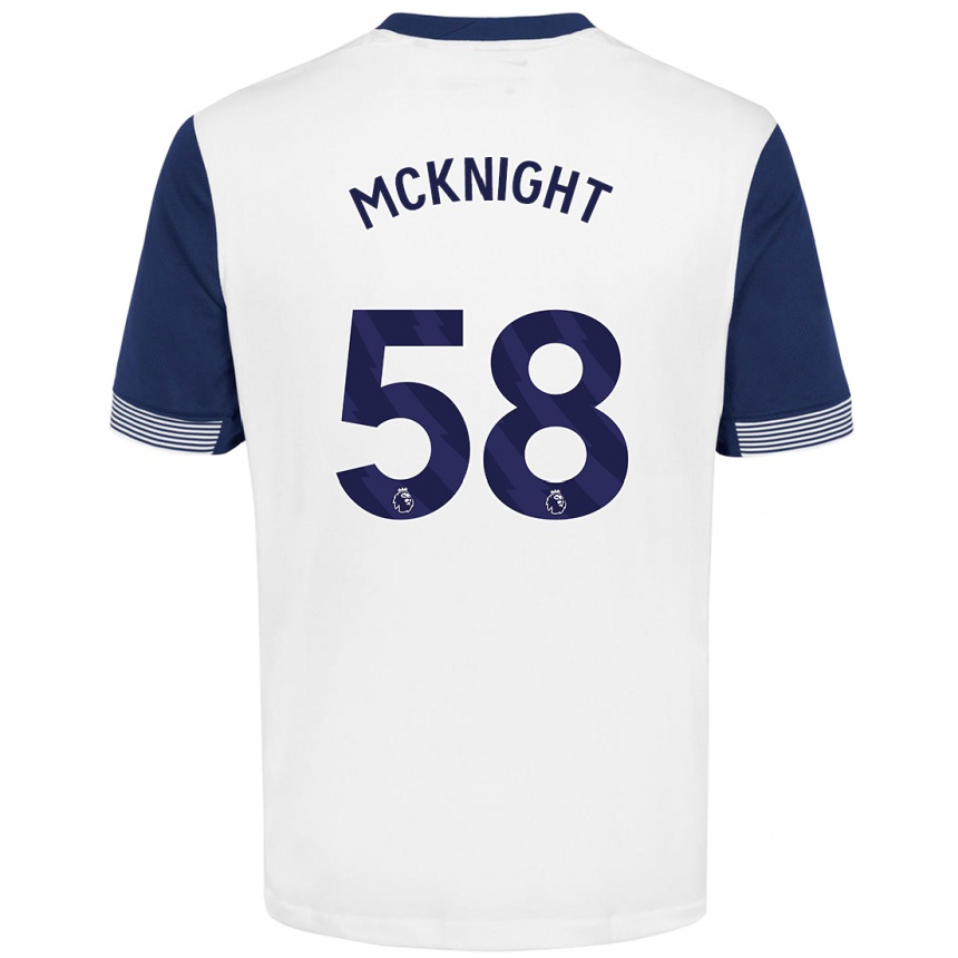 Kinder Fußball Maxwell Mcknight #58 Weiß Blau Heimtrikot Trikot 2024/25 T-Shirt Luxemburg