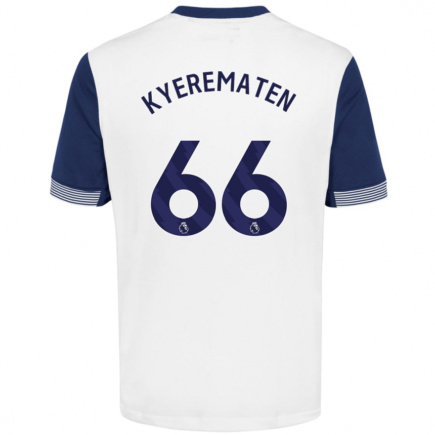 Kinder Fußball Rio Kyerematen #66 Weiß Blau Heimtrikot Trikot 2024/25 T-Shirt Luxemburg