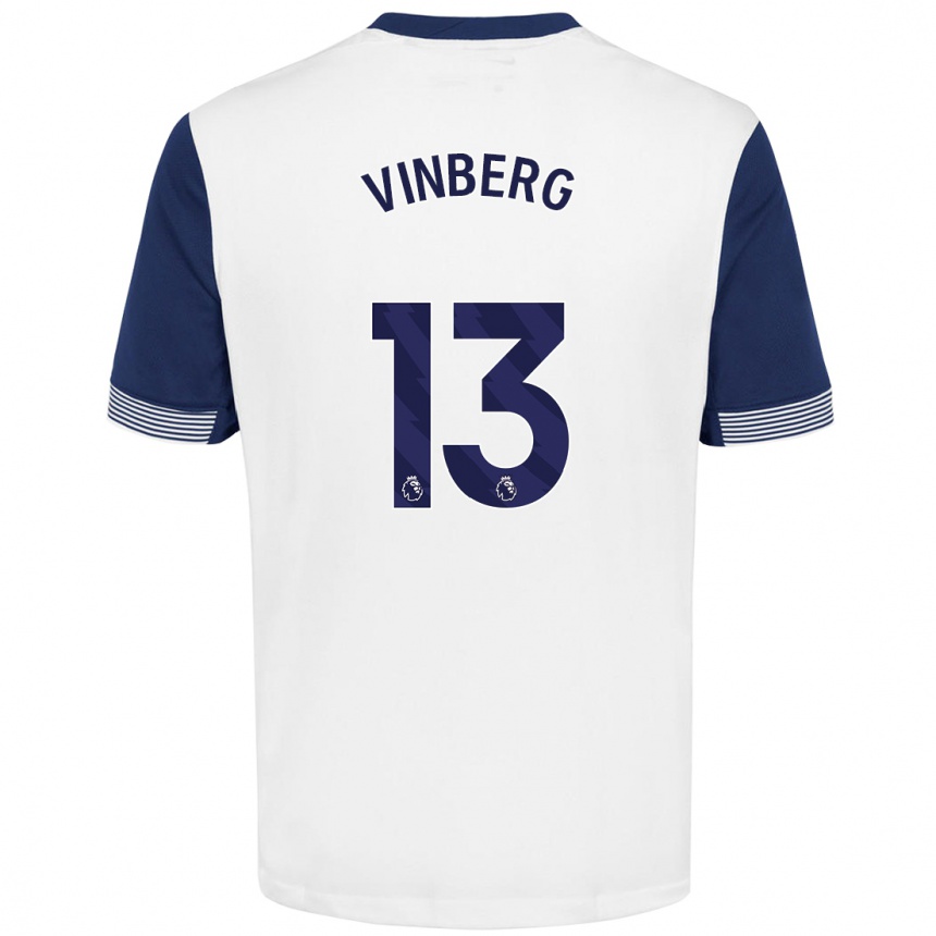 Kinder Fußball Matilda Vinberg #13 Weiß Blau Heimtrikot Trikot 2024/25 T-Shirt Luxemburg