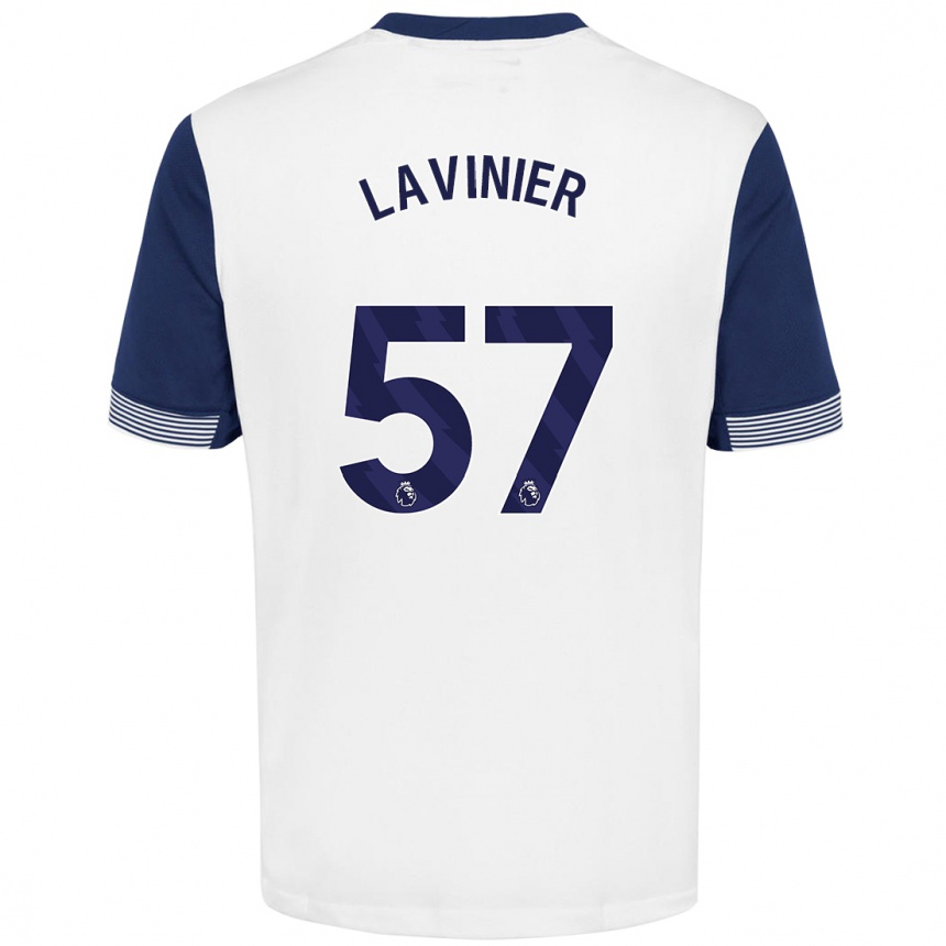 Kinder Fußball Marcel Lavinier #57 Weiß Blau Heimtrikot Trikot 2024/25 T-Shirt Luxemburg