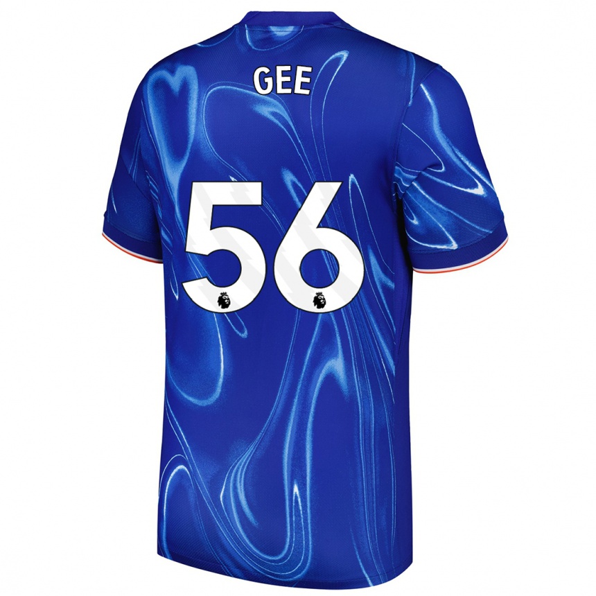 Kinder Fußball Billy Gee #56 Blau Weiß Heimtrikot Trikot 2024/25 T-Shirt Luxemburg