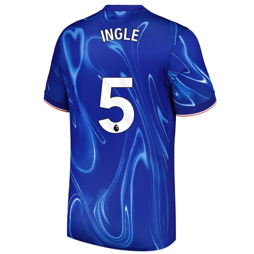 Kinder Fußball Sophie Ingle #5 Blau Weiß Heimtrikot Trikot 2024/25 T-Shirt Luxemburg